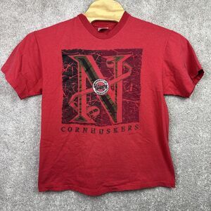 *READ* Vintage University‎ of Nebraska Cornhuskers T-Shirt Men's L Short Sleeve